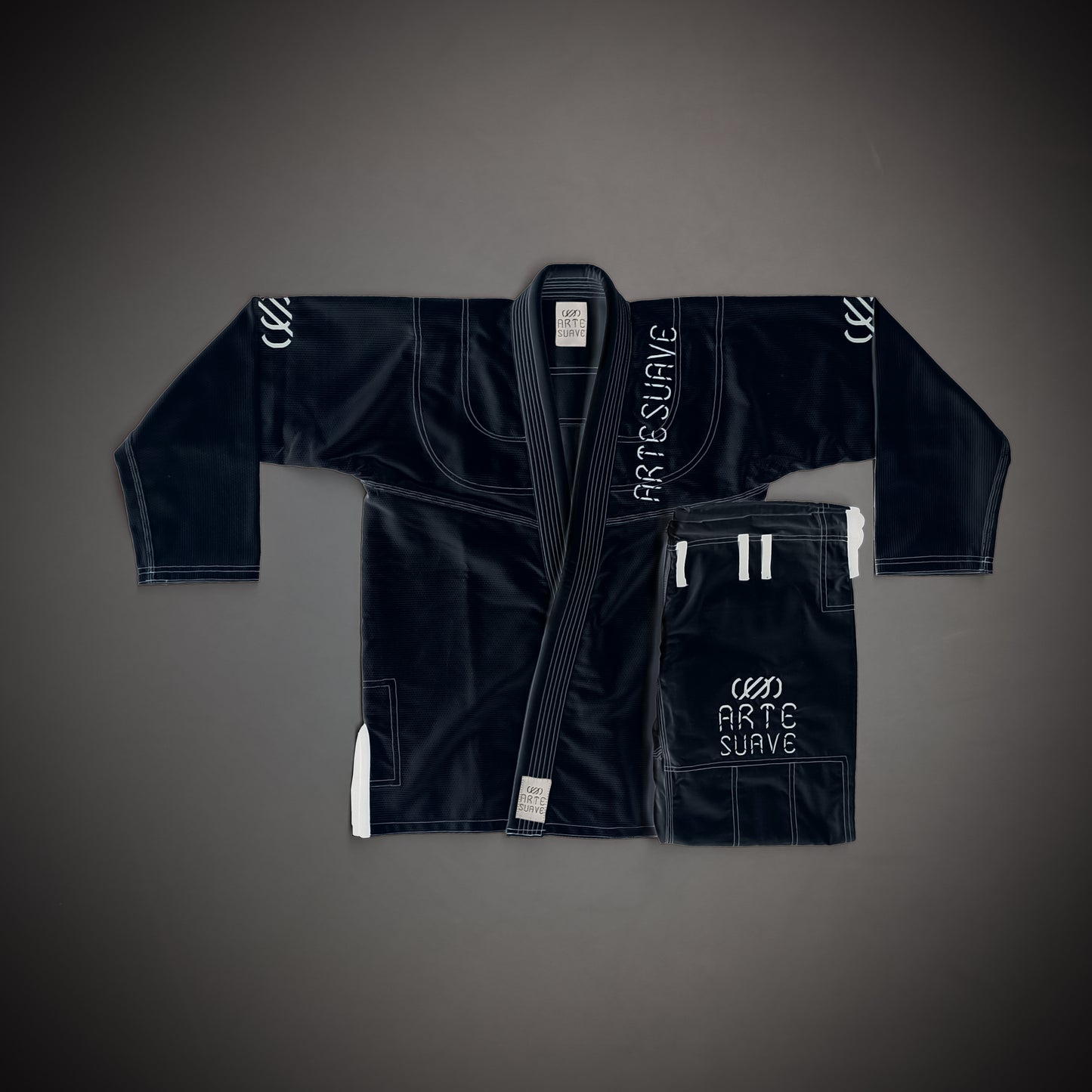 Kimono Negro – Arte Suave | 450g Pearl Weave